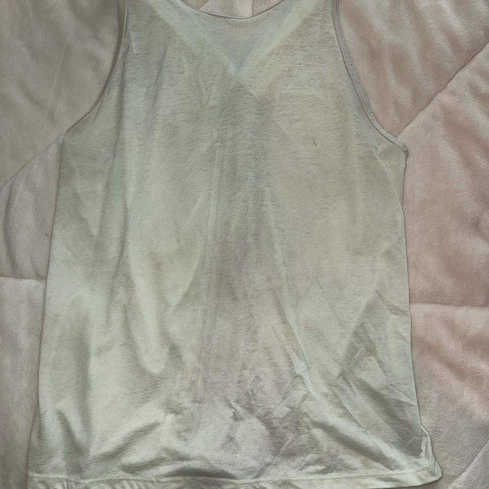 Light green lululemon cross tank